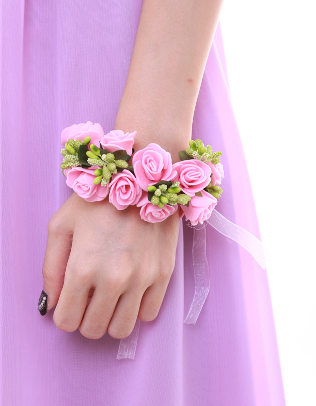 Rochelle Bridesmaid Corsage in Light Fuschia